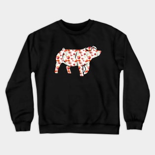 Watercolor Poppy Pig Silhouette 1 - NOT FOR RESALE WITHOUT PERMISSION Crewneck Sweatshirt